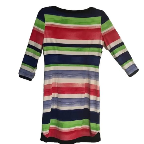 Vince Camuto Stripe Multi Casual Dress with liner Size 2 EUC - Picture 2 of 3